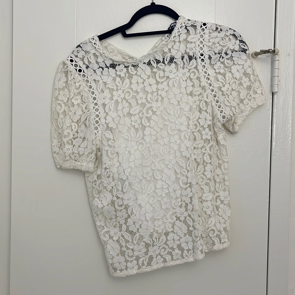 White lace top with camisole included size S
